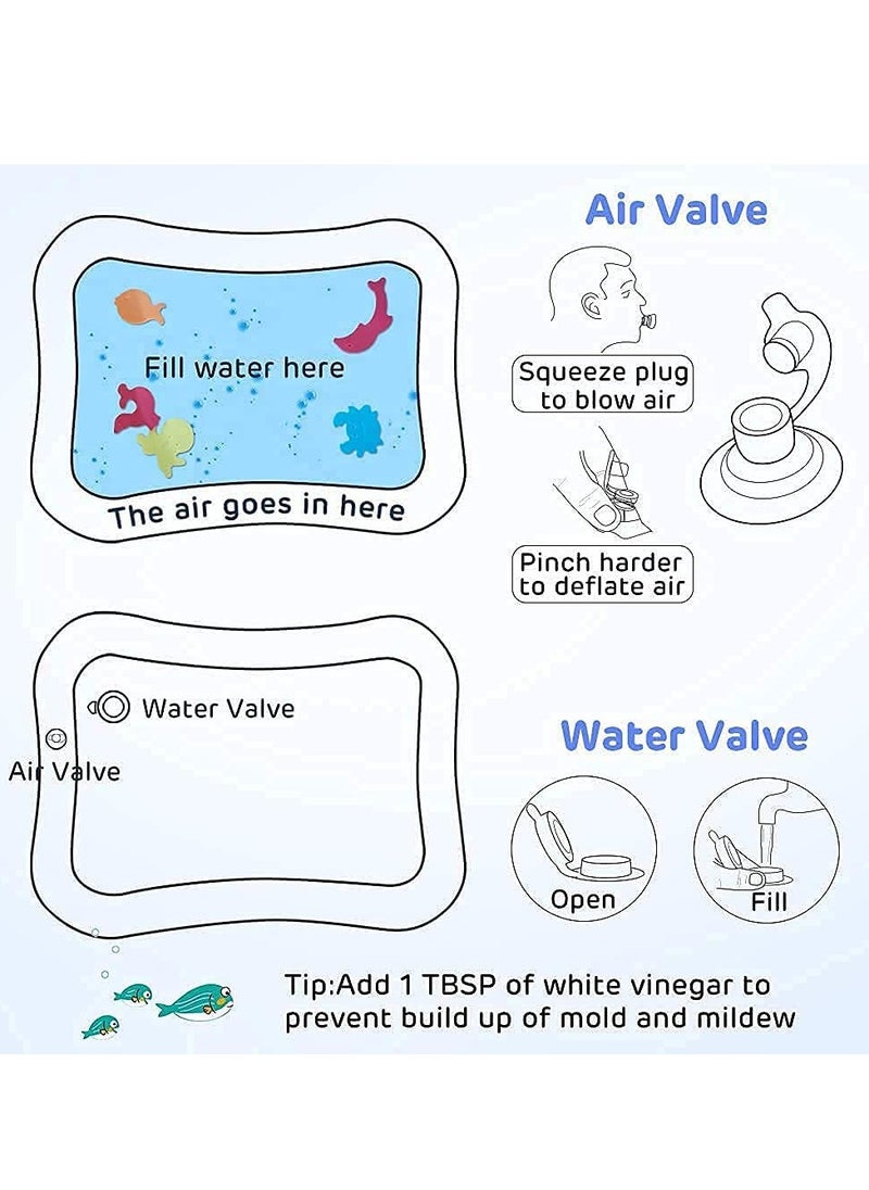 SYOSI - Time Water Mat Infant Toy Indoor Floor Inflatable Newborn Boys and Girls of 3 6 9 12 Months Fun Activity Center Toys Baby Early Development Centers - Image 1
