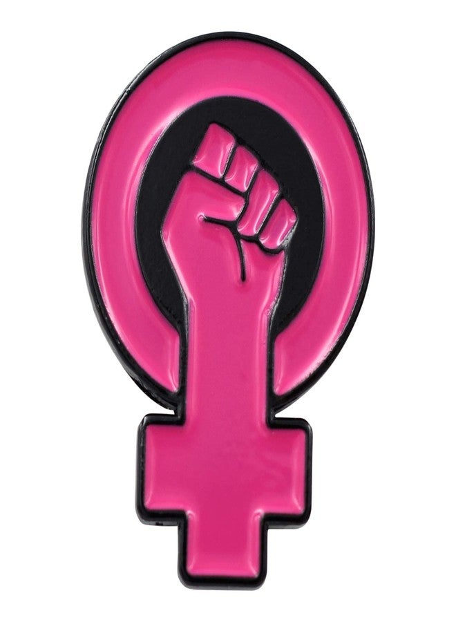 REAL SIC Women's Power Enamel Pin - Raised Feminist Fist Protest Choice, Abortion & Women's Rights Lapel Pin for Jackets, Hats, Backpacks, Bag & Tops (Black Metal) - Image 1
