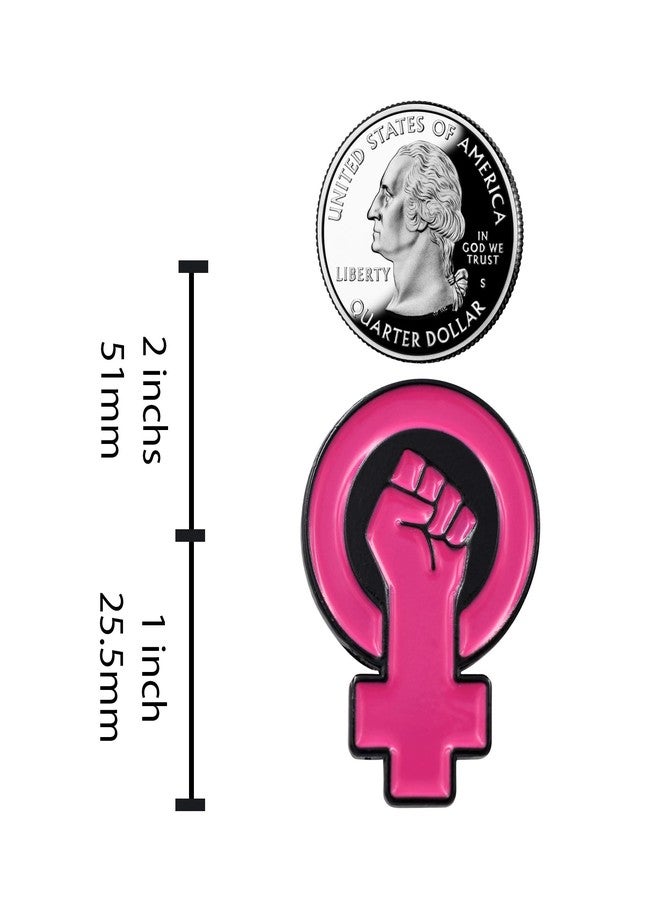 REAL SIC Women's Power Enamel Pin - Raised Feminist Fist Protest Choice, Abortion & Women's Rights Lapel Pin for Jackets, Hats, Backpacks, Bag & Tops (Black Metal) - Image 5