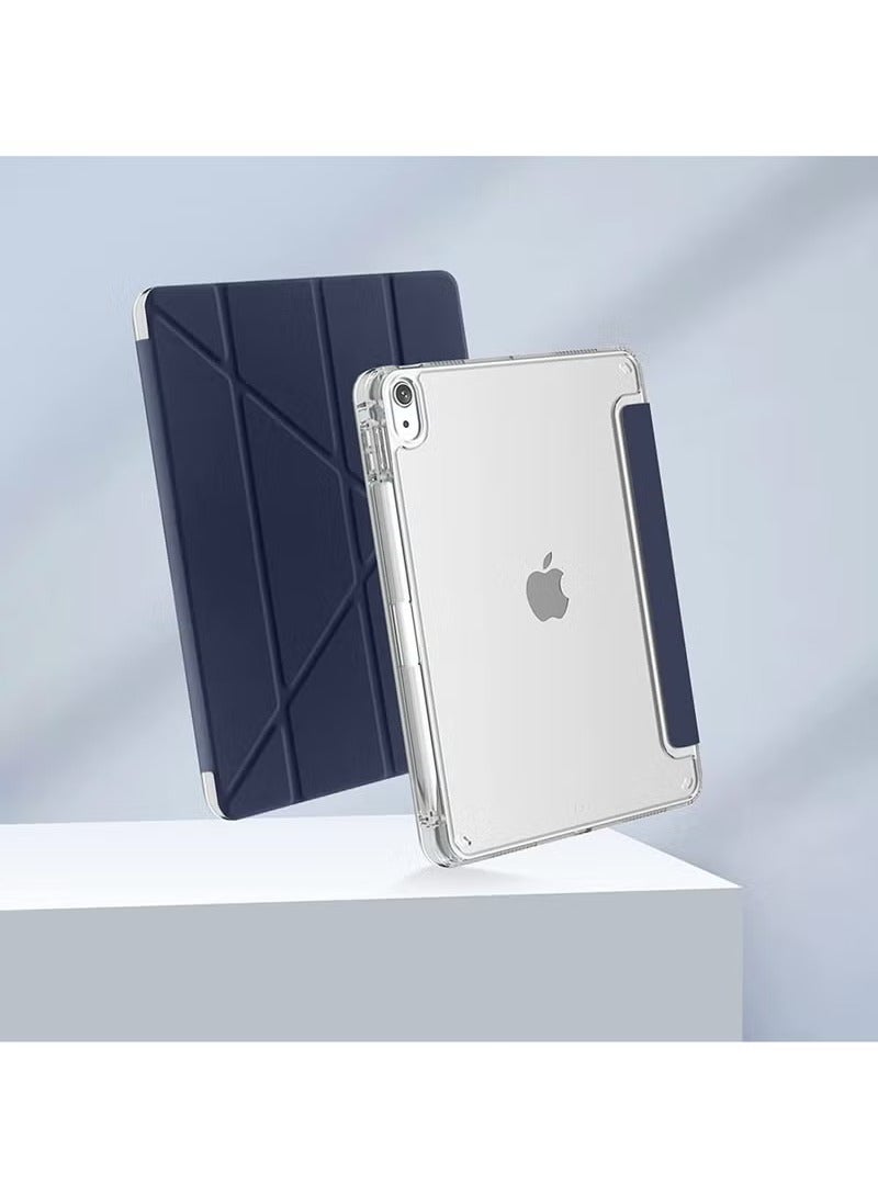 روك بو جراب لجهاز iPad Air 11 بوصة (M3/M2) 2025/2024، iPad Air 5 10.9 بوصة 2022/Air 4 10.9 بوصة 2020 الجيل الخلفي الشفاف مع حامل قلم غطاء إيقاظ/سكون تلقائي لجهاز Air 4/Air 5 10.9 بوصة، Air 6/Air 7 11 بوصة 2025/2024 - Image 4
