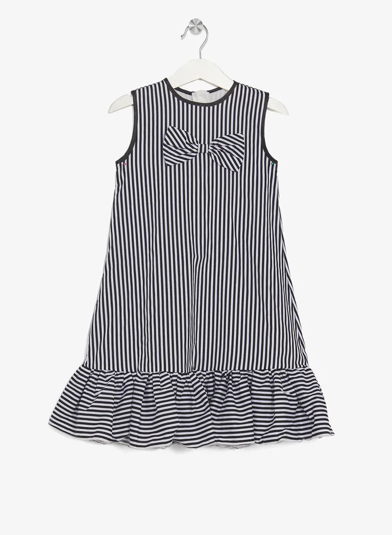 Little Golden Apple Little Striped Bow Dress