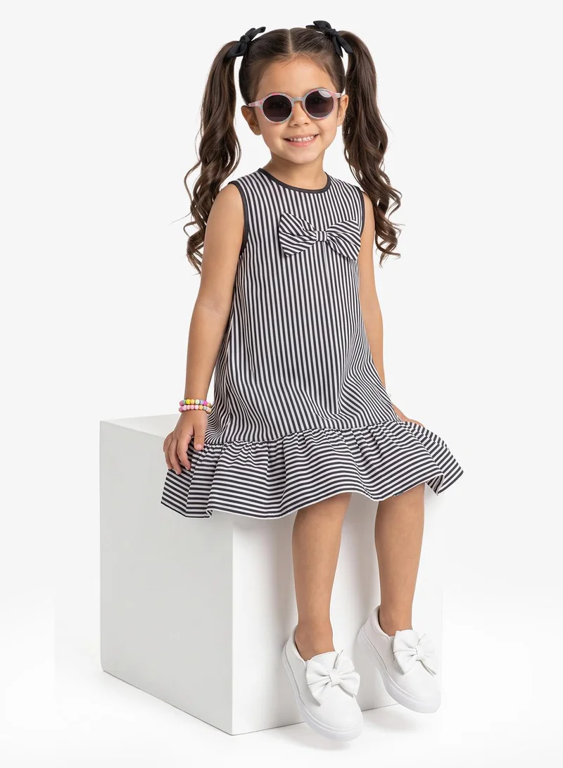 Little Golden Apple Little Striped Bow Dress