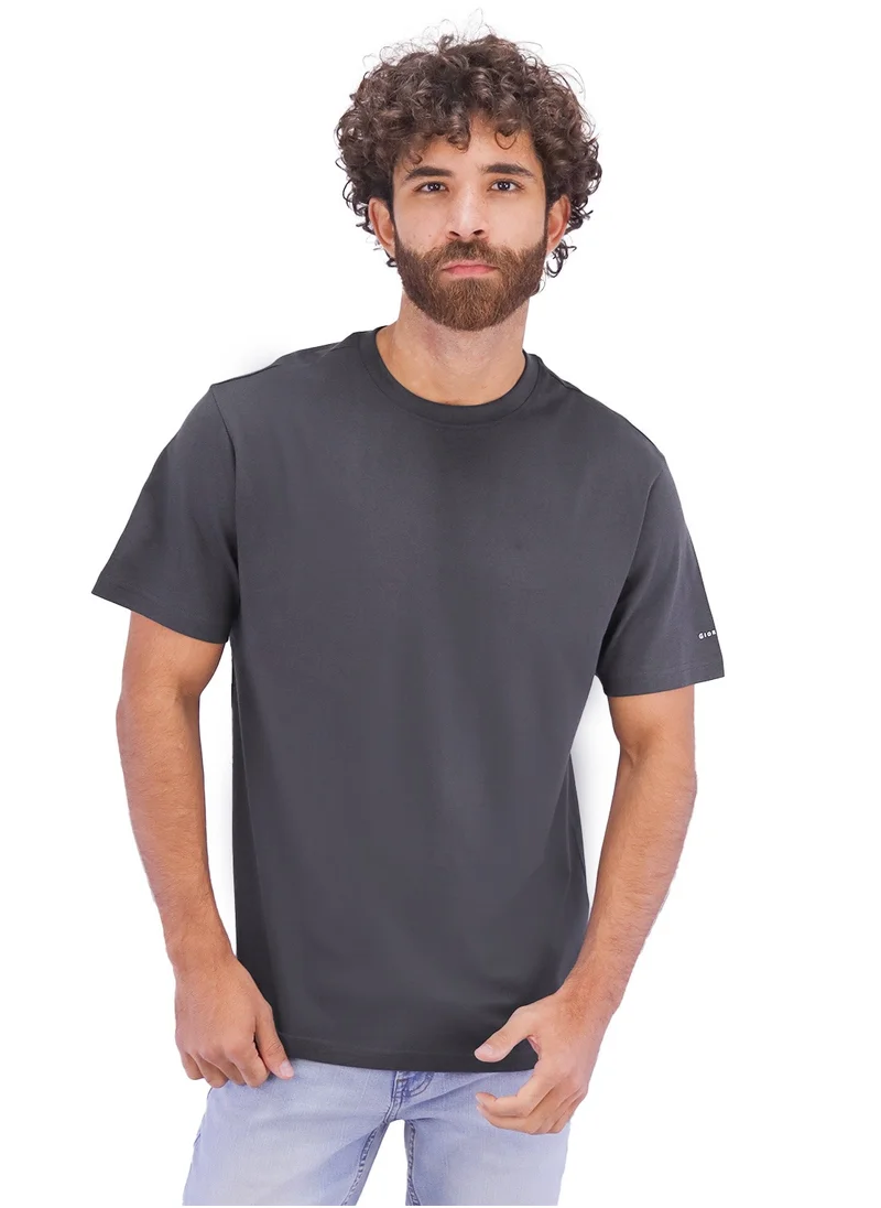 جيوردانو Men's Cotton Jersey Crew Neck  Slim Fit Tee