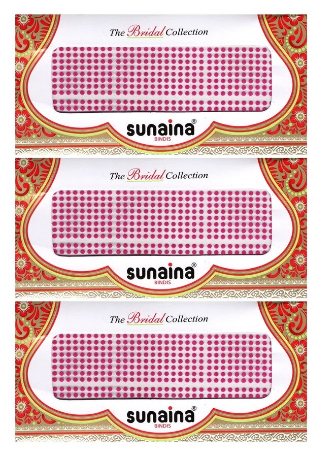 Sunaina Bridal Collection Dark Pink Bindi for Women (Size-7) (Size 2.5mm) - Image 3