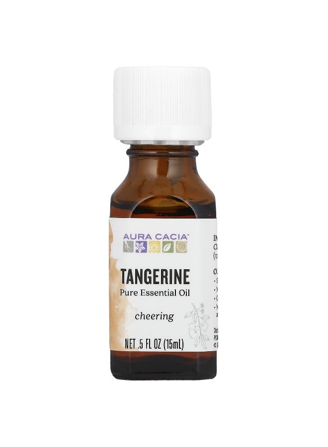 Aura Cacia أورا كاسيا، زيت أساسي نقي، يوسفي، 0.5 أونصة سائلة (15 مل) - Image 1