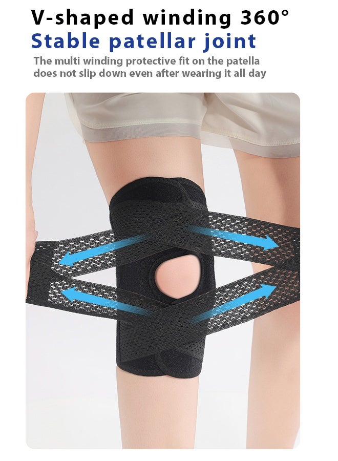 Poxvalzor Professional Knee Brace for Knee Pain - Adjustable Knee Support for Men & Women, Lightweight & Breathable Design, Perfect for Running, Cycling, Hiking & Post-Surgery Recovery, Ideal for Arthritis, Meniscus Tear, ACL, PCL, MCLSupport, Compression Sleeve, Heat Therapy Pad, Gifts for Men & Women. - Image 5
