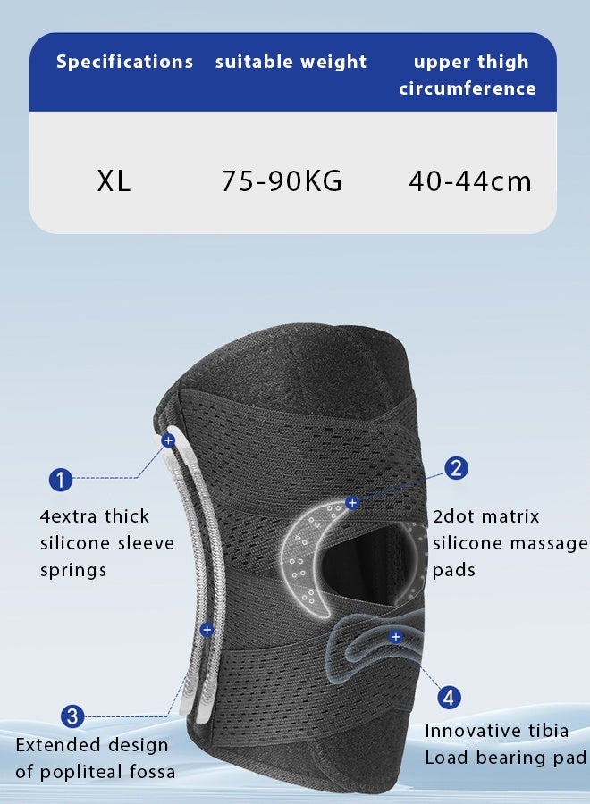 Poxvalzor Professional Knee Brace for Knee Pain - Adjustable Knee Support for Men & Women, Lightweight & Breathable Design, Perfect for Running, Cycling, Hiking & Post-Surgery Recovery, Ideal for Arthritis, Meniscus Tear, ACL, PCL, MCLSupport, Compression Sleeve, Heat Therapy Pad, Gifts for Men & Women. - Image 2