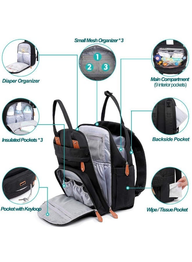 Baby diaper bag, mommy, mother and baby backpack, large-capacity travel bag - Image 2