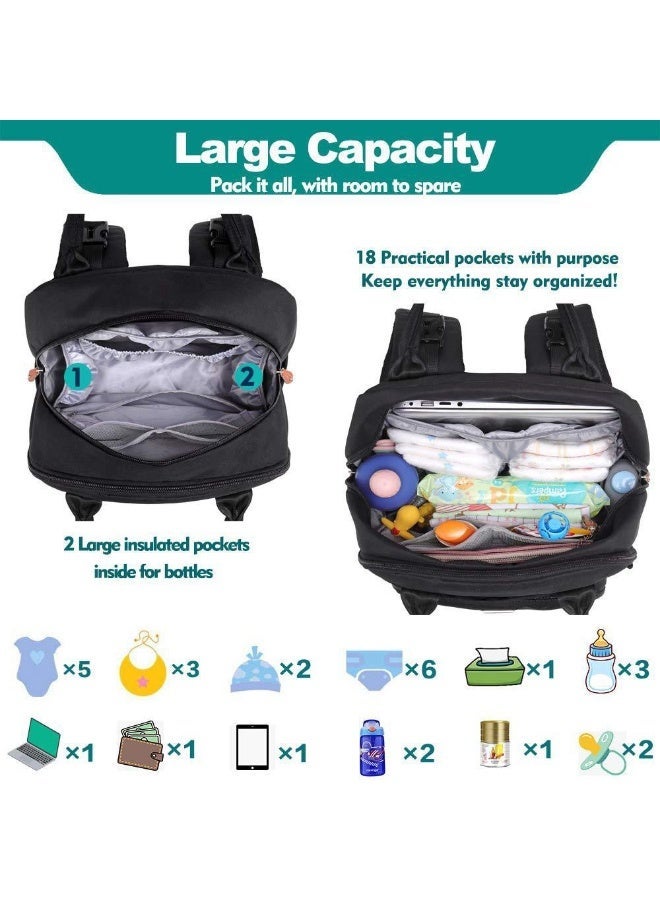 Baby diaper bag, mommy, mother and baby backpack, large-capacity travel bag - Image 4