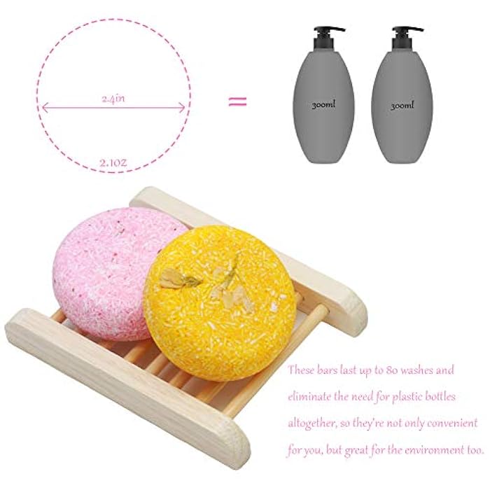 VERT Shampoo Bar, 2 Pieces - 100% Natural Solid Shampoo Soap for Treated Dry Damaged Hair, Vegetarian Plant Essence, Helps Stop Hair Loss, Promotes Healthy Growth, Rose & Jasmine, 4.2oz - Image 4