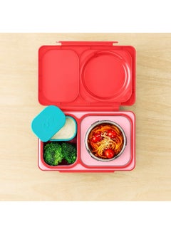 OMIE OmieBox UP (2 pack) Leakproof Dips Containers To Go, Salad Dressing Container, Condiment Container with Lids - Food Safe Silicone - 4.5 ounces (Pink/Teal)  - Image 3