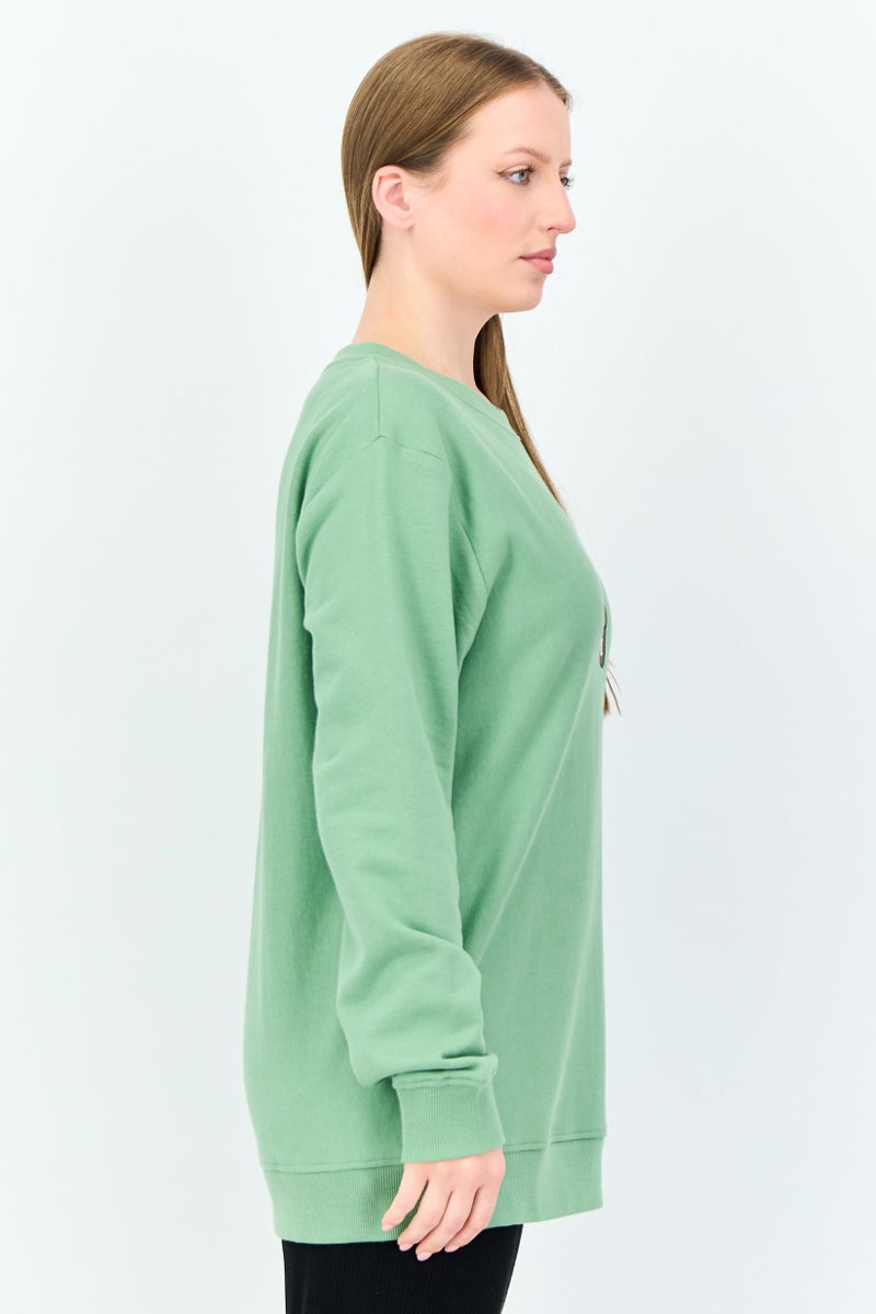 Champion Women Sportswear Fit Long Sleeve Sweatshirt, Sage Green - Image 2