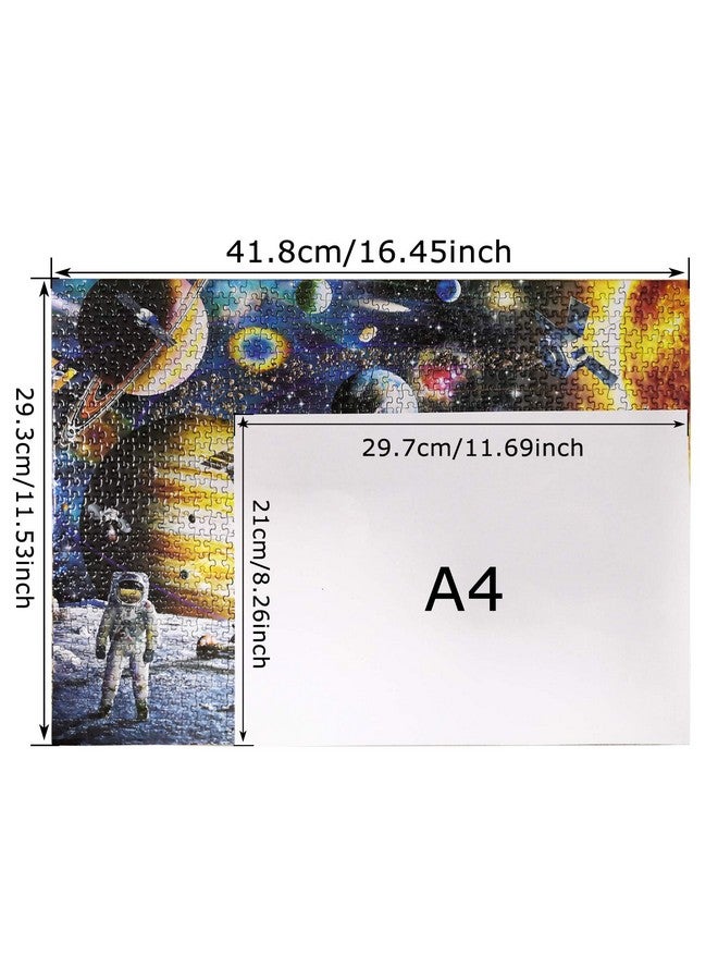 ELEDUCTMON Jigsaw Puzzle 1000 Pieces - Space Traveler Paper Puzzle Indoor Home Floor Puzzles Educational Toys Intellectual Game for Teens Adults - Image 2