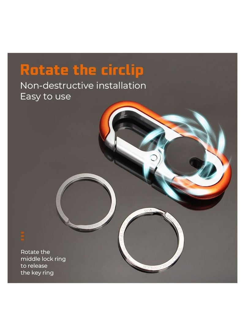 SYOSI 2 Pcs Men's Car Key Chain, Double Layer Anti-Loss Chain Car Keychain Key, Metal Waistband Car Keychain Organizer for Men - Image 3