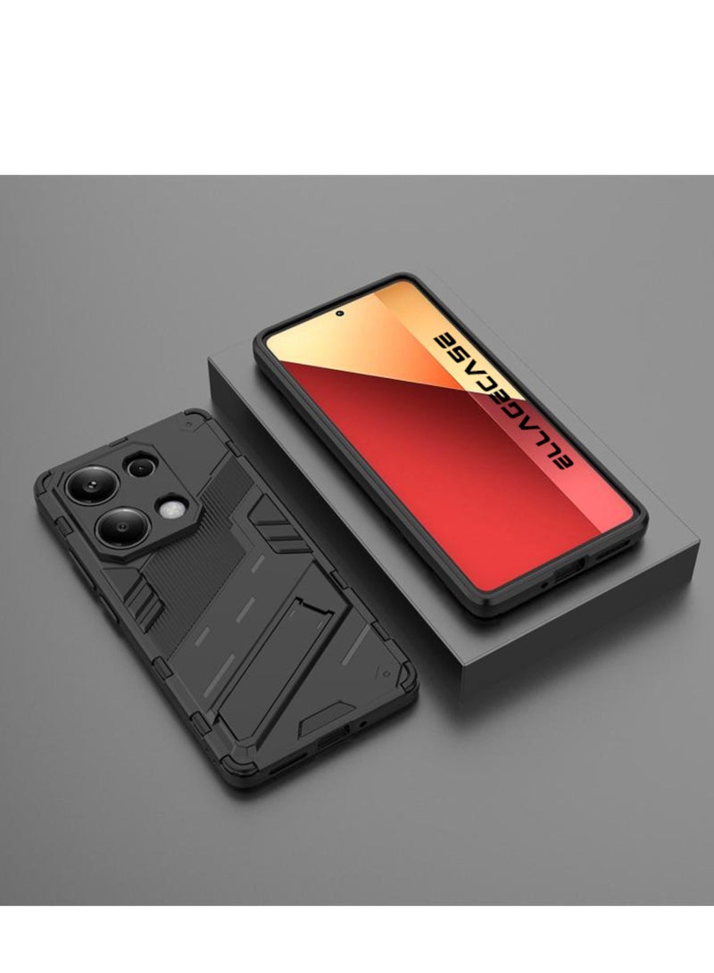ELLAGECASE Shockproof Case for Xiaomi Redmi Note 13 Pro 4G / Xiaomi Poco M6 Pro 4G, Enhanced Protection, Built-in Magnetic Mount, Convenient Stand, Solid Camera Protection - Image 4