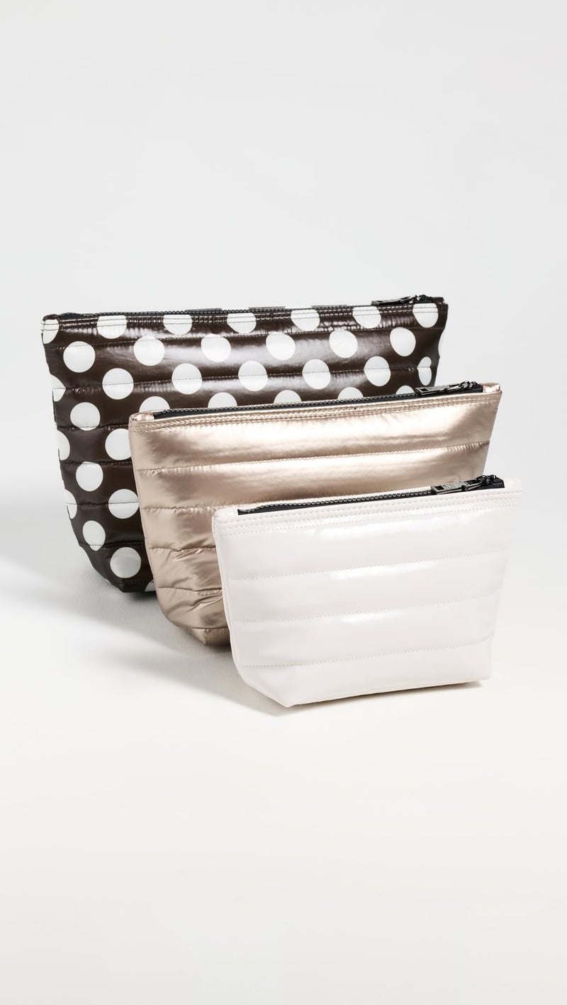 Think Royln Women's Travel Bag Trio, Chocolate Polka Dot, One Size - Image 3