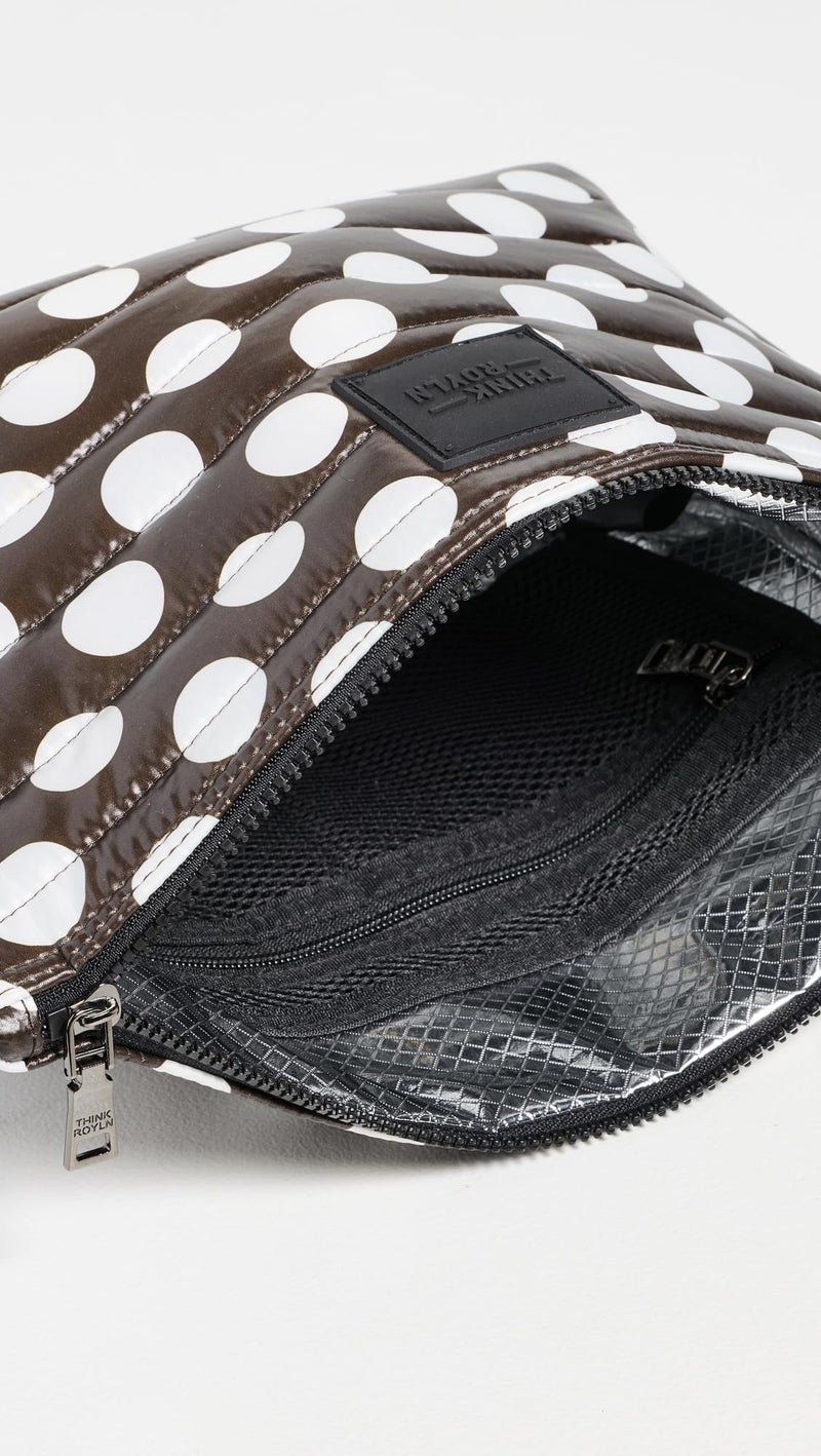 Think Royln Women's Travel Bag Trio, Chocolate Polka Dot, One Size - Image 5