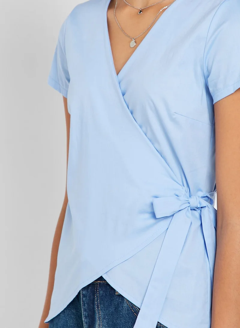 Ginger Wrap Front Top