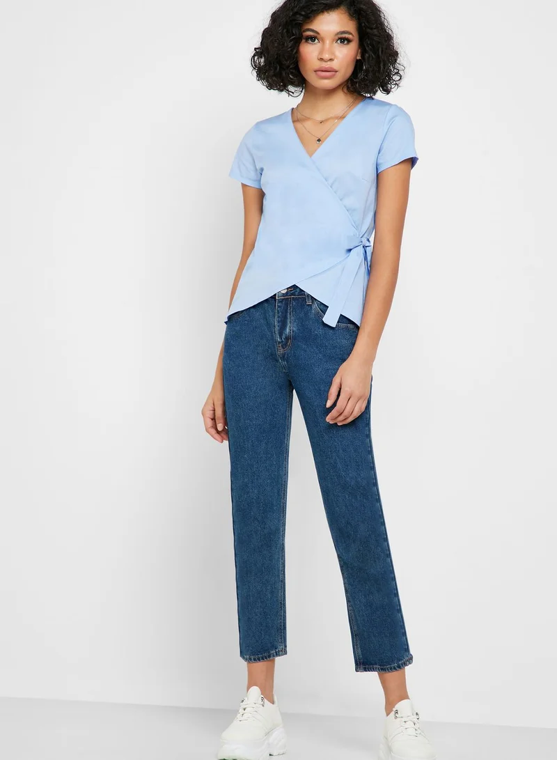 Ginger Wrap Front Top