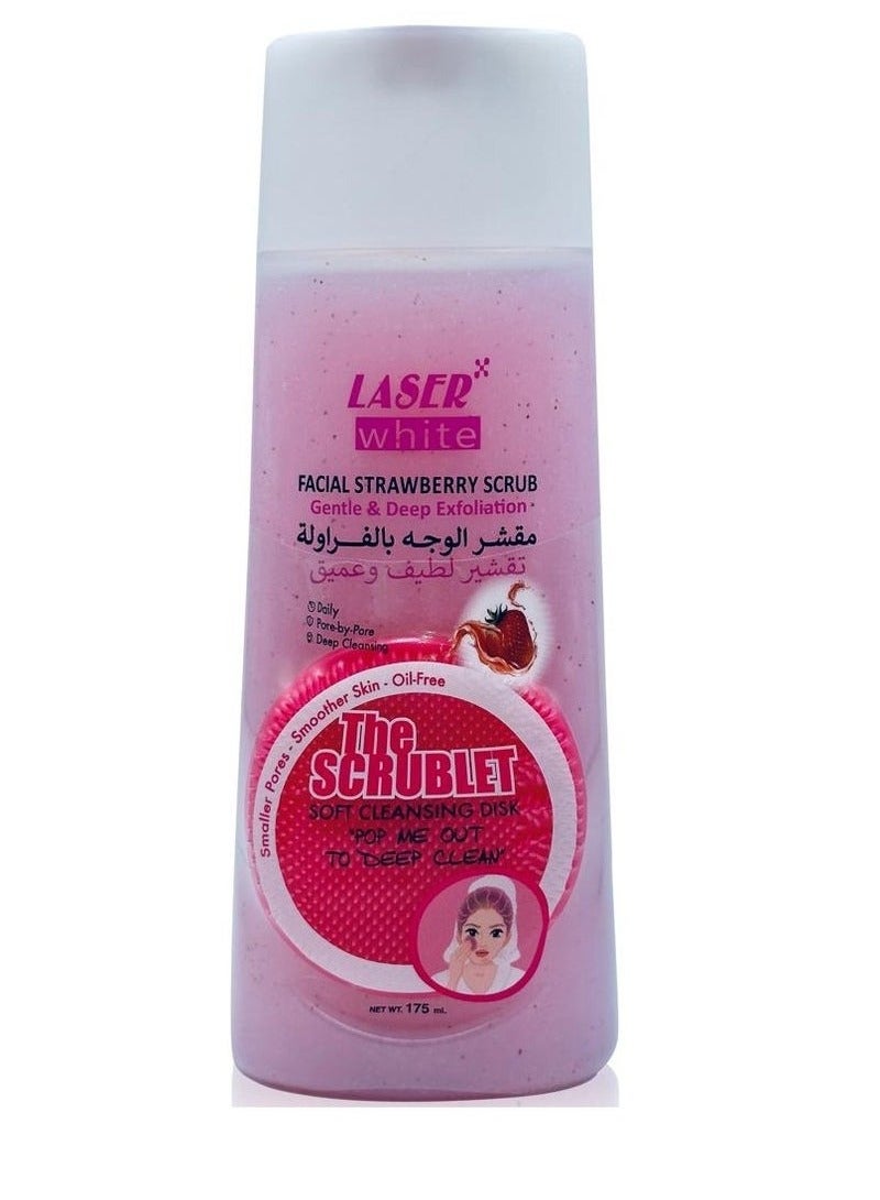LASER WHITE Facial Strawberry Scrub Gentle And Deep Exfoliation 175ml