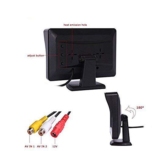 AutoBizarre 4.3 inch Dashboard Standing LCD TFT Monitor Display for Car Dashboard - Useful for Reverse Parking Camera Output or Any Video Output - Image 3