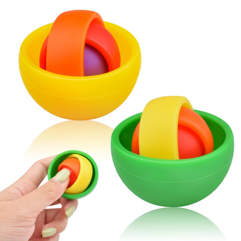 Yrissmiss Fidget Toy for Adults Gyro Fidget Desk Toys Ideal Gift for Boys Girls Teens Kids ADHD Autism Stress Relief Finger Toy Hand Fidget Spinner for Classroom - Image 4