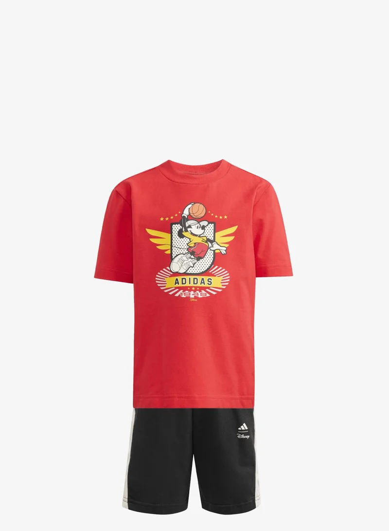 اديداس طقم تيشيرت مزيَّن برسمة ميكي ماوس من أديداس وديزني