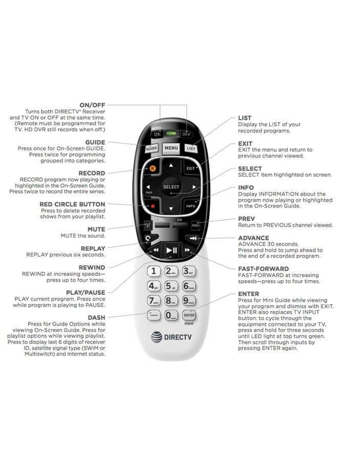 DIRECTV 2 Pack - DIRECTV RC73 IR/RF Remote Control - Image 5