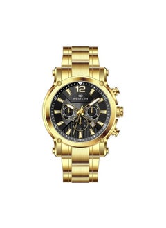 Western Men's Quartz Analogue Gold Platted Bracelet Chronograph Watch W8837GGP070C  - Image 1