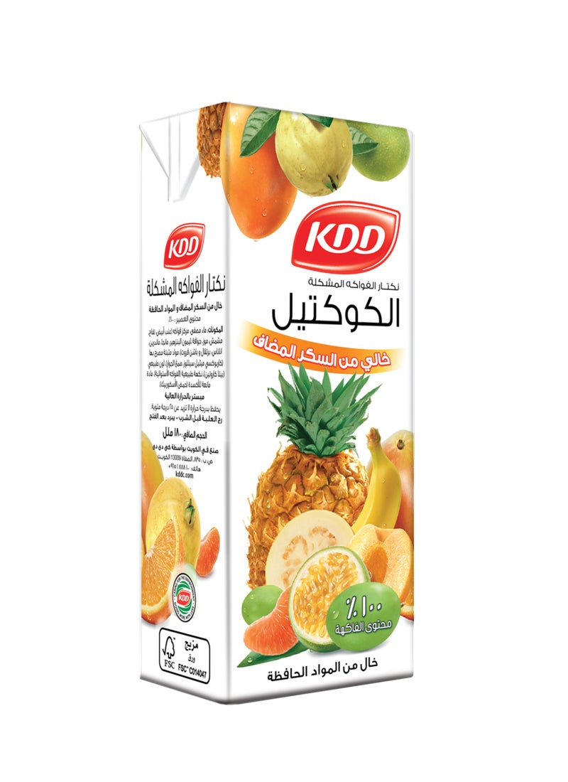 KDD No Added Sugar Fruit Cocktail 100% Juice Carton Pack - Image 2