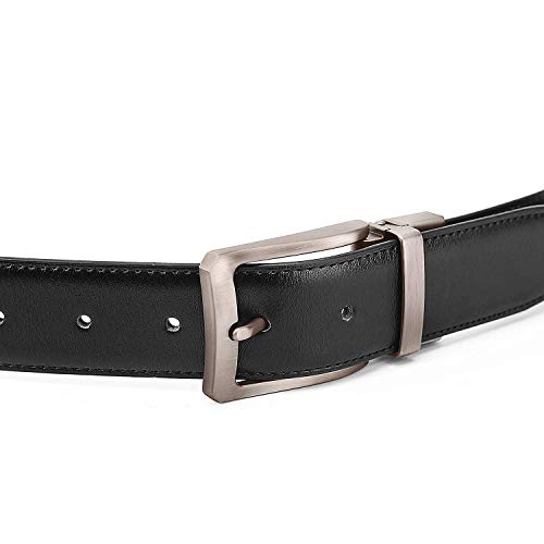 ZORO Men's Vegan Leather Reversible Black and Brown Belt | Formal/Casual | Rotating Buckle | RSTX-04 | - Image 5