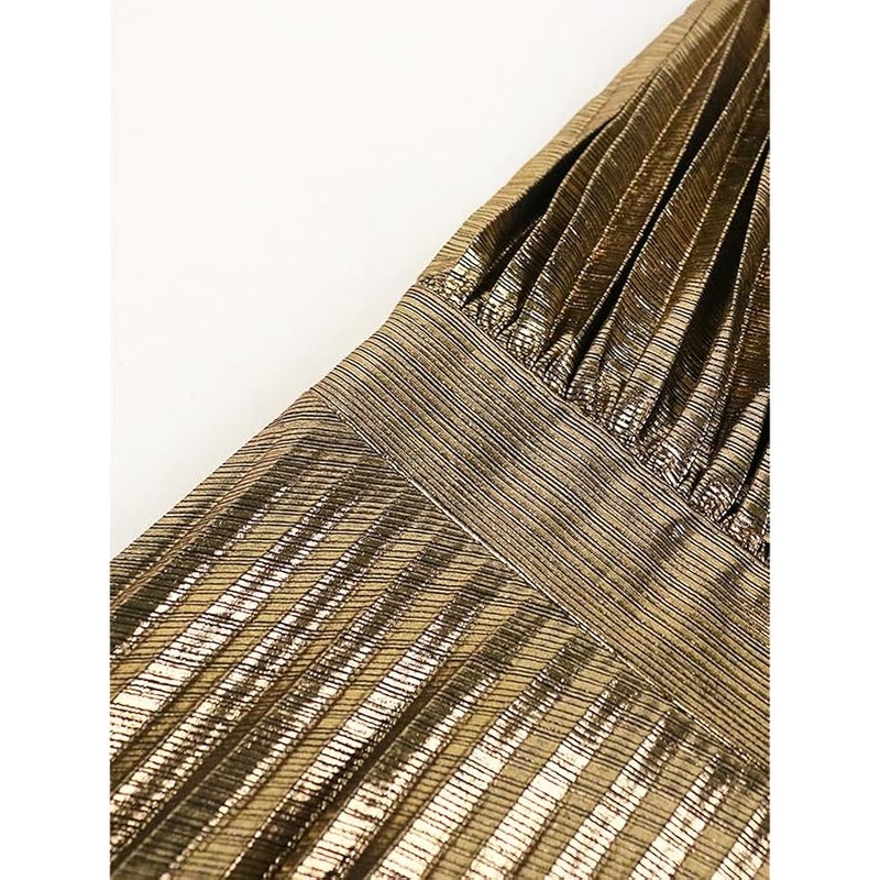 أومي اي او ام اي اي فستان طويل فاخر بكتف واحد بدون اكمام انيق بكسر للنساء - Image 5