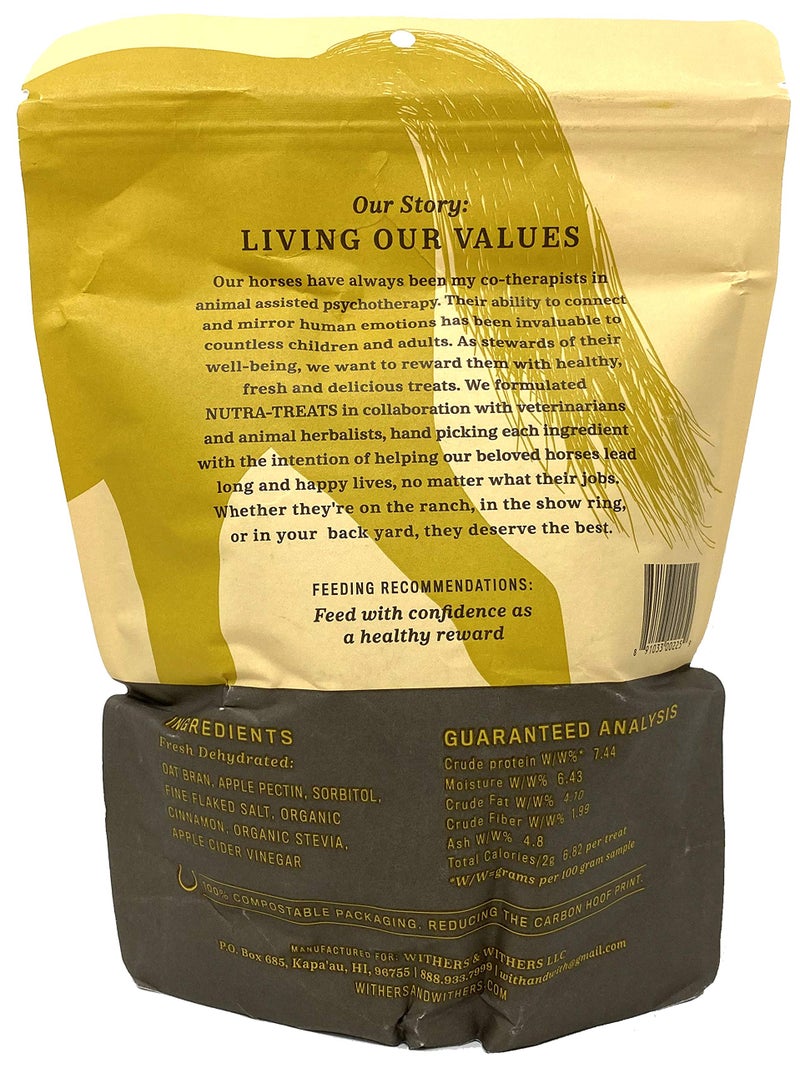 Withers & Withers Sugar-Free Horse Treats Variety Pack, Peppermint, Cinnamon, & Ginger, Horse Cookies, Goat Treats, Healthy - Humane Plant-Based Ingredients, Prebiotics for Horses - Image 4