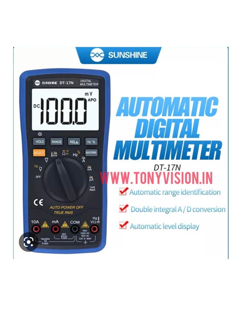 Dt 17n Multi Range LCD Display Multimeter Auto Digital
