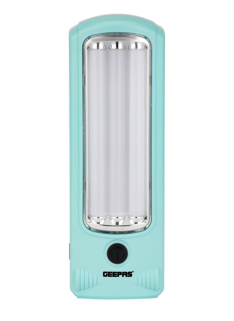 GEEPAS Hi-Power LED Emergency Lantern with Solar Panel, GE53030, Aqua/Clear  - Image 1
