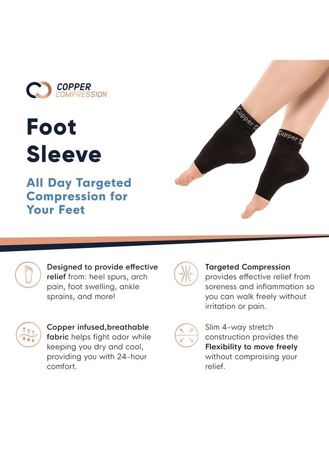 Sun Zapper Recovery Foot Sleeves / Plantar Fasciitis Support Socks - Speed Up Recovery & Provide Relief Of Heel Spurs, Arch Pain, Foot Swelling & Ankle Injuries 1 Pair (Small/Medium) - Image 2