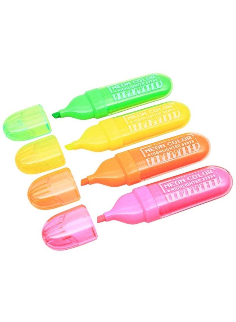 Chosch Cute Cool Neon Highlighter Set 4pcs - No:CS-H934 - Image 4