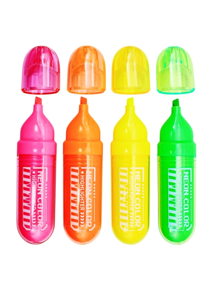 Chosch Cute Cool Neon Highlighter Set 4pcs - No:CS-H934 - Image 3