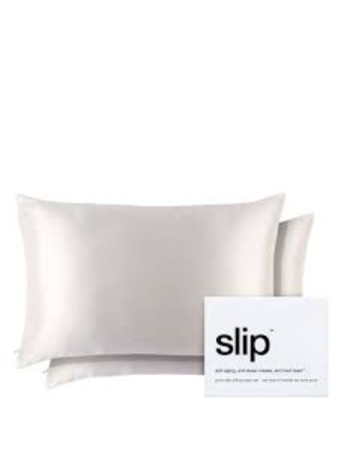 Slip slip pure silk queen pillowcase duo - white 2 piece - Image 1