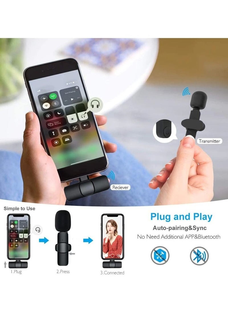 Generic - Wireless Microphone for iPhone iPad Plug-Play Wireless Mic for Recording - Image 1