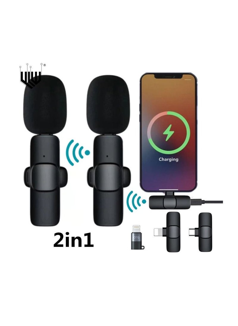 Generic - Wireless Microphone for iPhone iPad Plug-Play Wireless Mic for Recording - Image 1