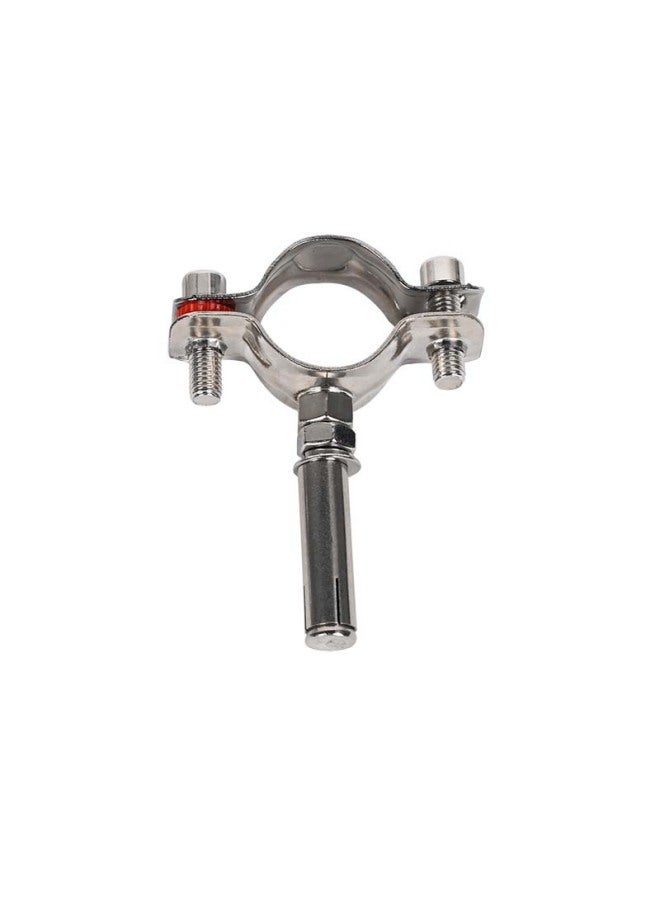 304 Stainless Steel Pipe Bracket Single Welding Nut Internal Thread Pipe Clamp Pipe Buckle Hoop Fixed Downcomer Support Frame-Specification Model:304 With Protective Leather 20-22  - Image 5