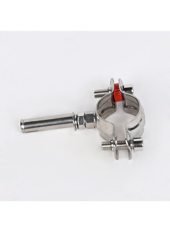 304 Stainless Steel Pipe Bracket Single Welding Nut Internal Thread Pipe Clamp Pipe Buckle Hoop Fixed Downcomer Support Frame-Specification Model:304 With Protective Leather 20-22  - Image 3