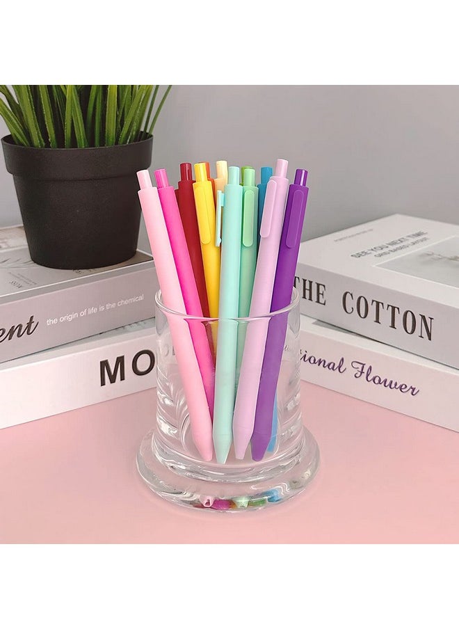 allydrew - Colorful Vibrant Retractable Ballpoint Pens For Home, Office, Stationery (Set Of 12) - Image 1