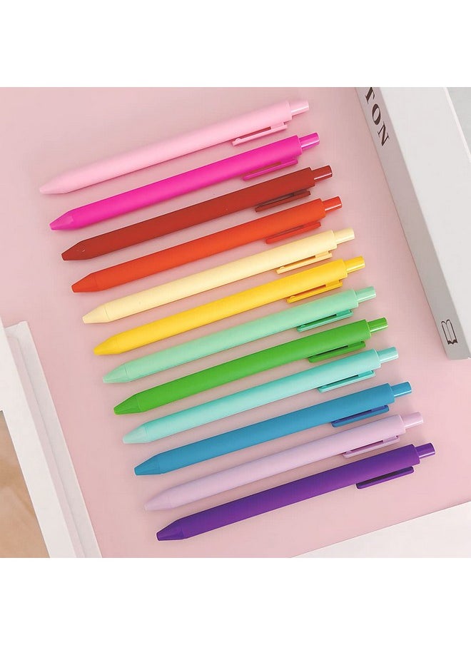 allydrew - Colorful Vibrant Retractable Ballpoint Pens For Home, Office, Stationery (Set Of 12) - Image 1