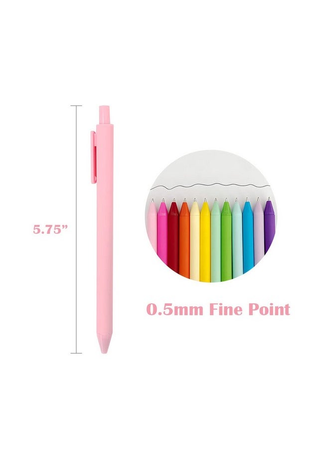allydrew - Colorful Vibrant Retractable Ballpoint Pens For Home, Office, Stationery (Set Of 12) - Image 1