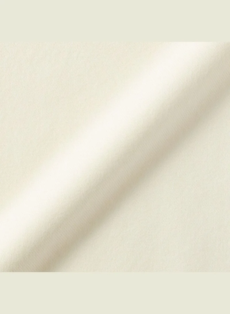 MUJI Double-Brushed Flannel Stand Collar Long Sleeve Blouse