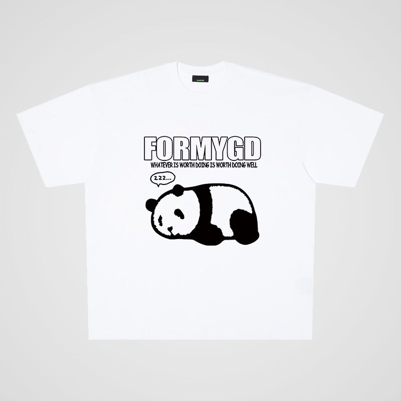 250G Heavy Cotton Japanese Style Small Clear Ins Cartoon Anime Oversize Short Sleeve T-Shirt Men And Women Couple Fashion - Image 2