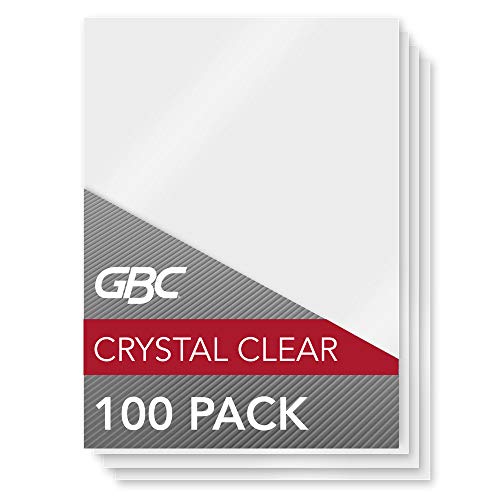 GBC Laminating Sheets, Thermal Laminating Pouches, Menu Size, 5Mil, HeatSeal Crystal Clear, 100 Pack (3200417) - Image 1