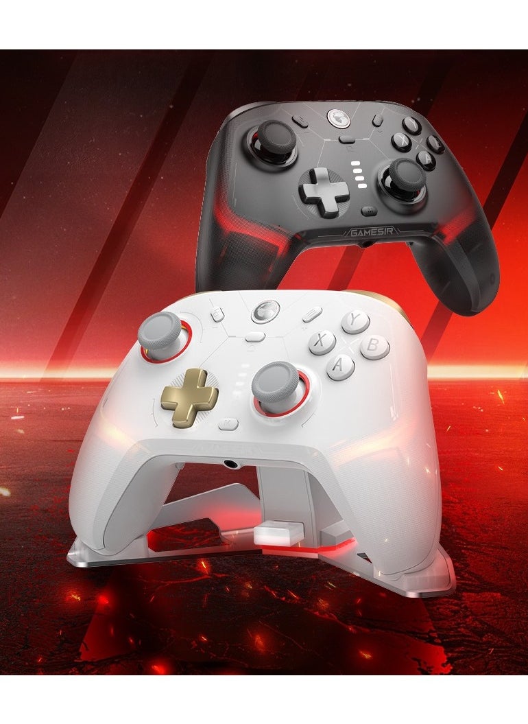 General - Classic Wireless Gamepad GameSir Cyclone 2 Daybreak Game Controller for PC / Steam / Switch / Android / iOS with RGB Lamp Wireless Audio Hall Linear Trigger and Micro Trigger Switch Six-Axis Gyroscope Aluminium Alloy Charging Dock White - Image 1